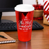 Termo, Diseño Navideño, Color Rojo, 473 ml