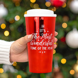 Termo, Diseño Navideño, Color Rojo, 473 ml