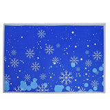 Tapete Navideño, Diseño Copos de Nieve, Color Azul