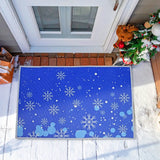 Tapete Navideño, Diseño Copos de Nieve, Color Azul