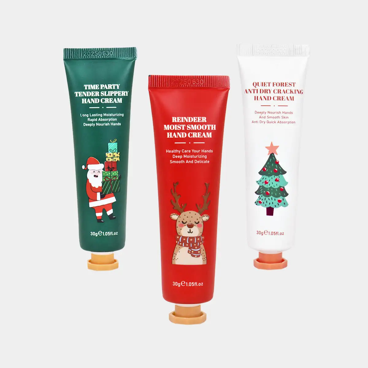 Set de Cremas de Manos Navideñas, 3 pzas
