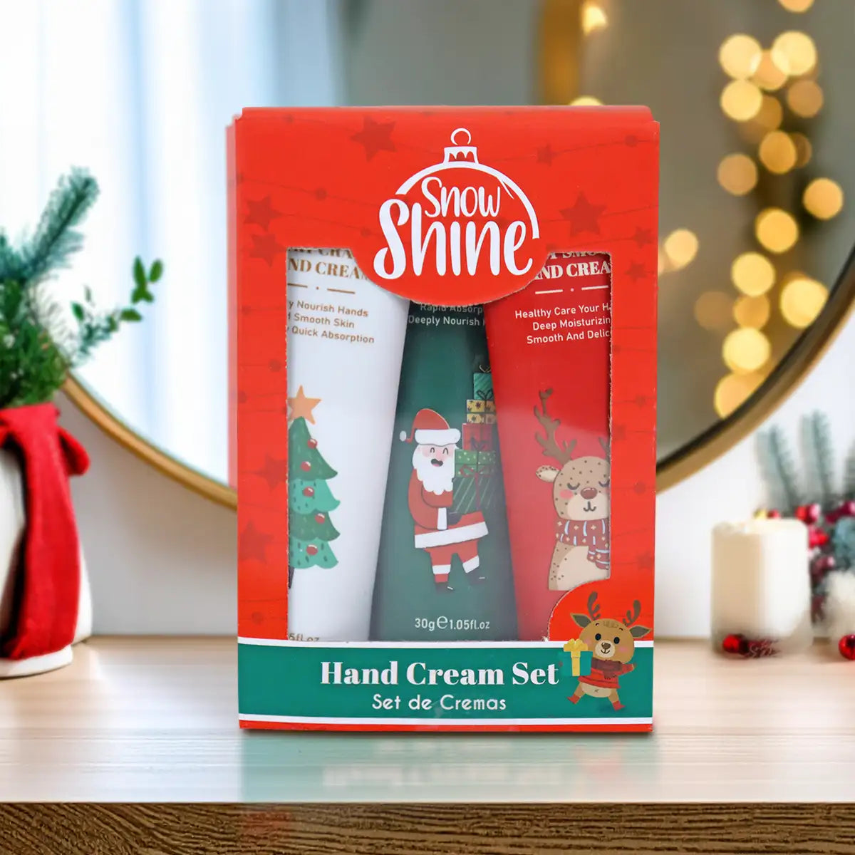 Set de Cremas de Manos Navideñas, 3 pzas