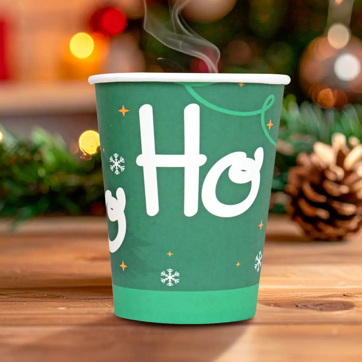 HOHOHO, Vasos de Cartón, 10 pzas