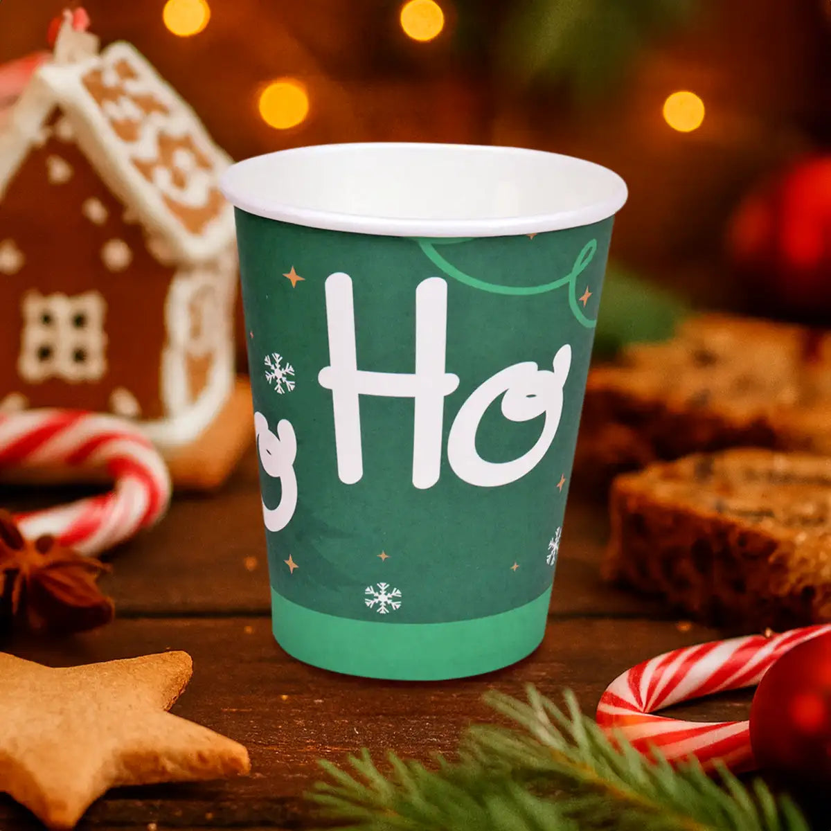 HOHOHO, Vasos de Cartón, 10 pzas