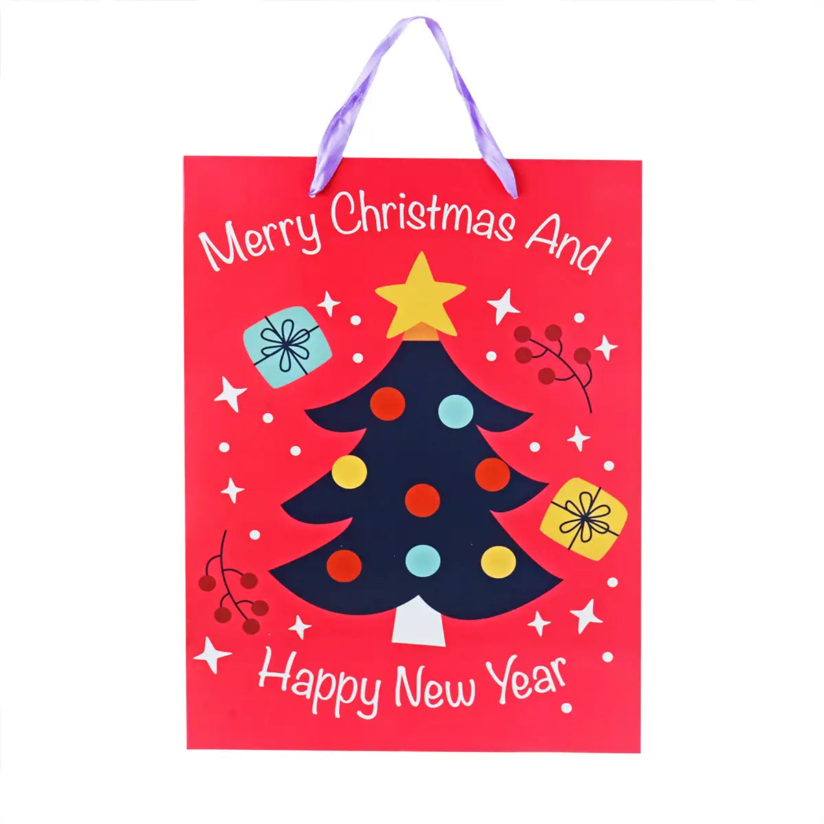 Bolsa de Regalo Navideña "Merry Christmas and Happy New Year"