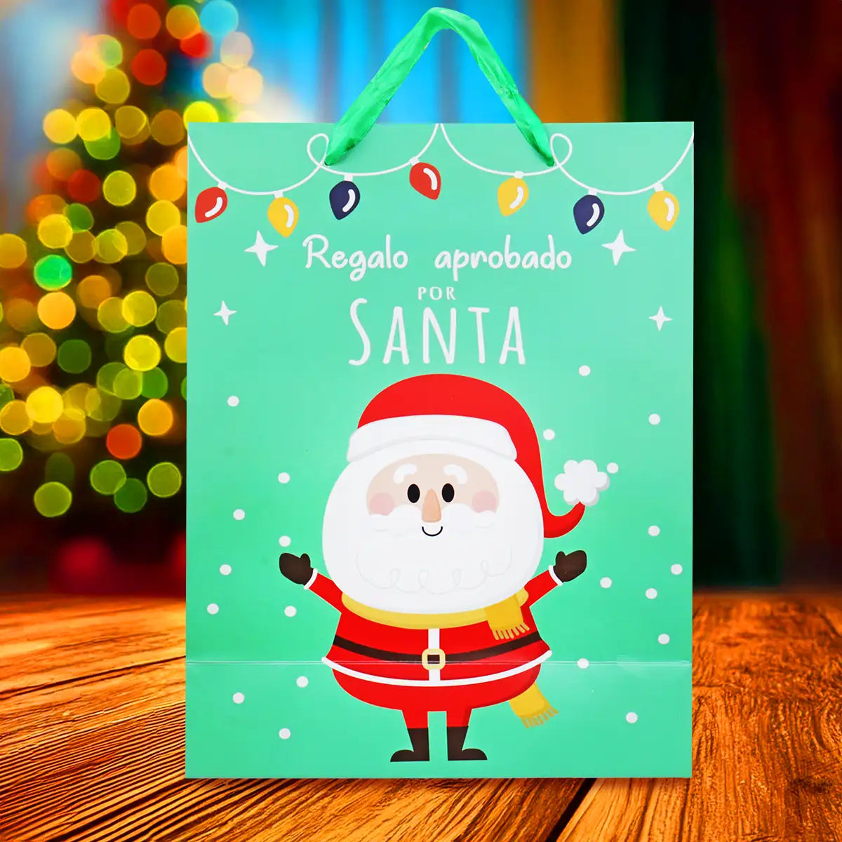 Bolsa de Regalo Navideña "Regalo Aprobado por Santa"