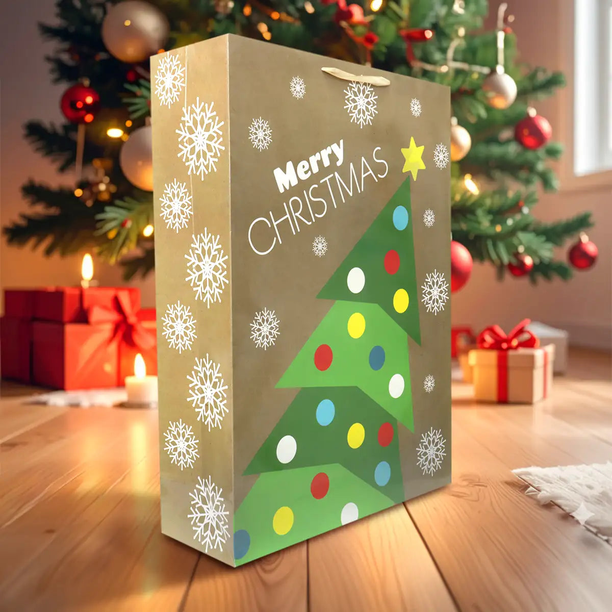 Bolsa de Regalo Navideña, Diseño Árbol