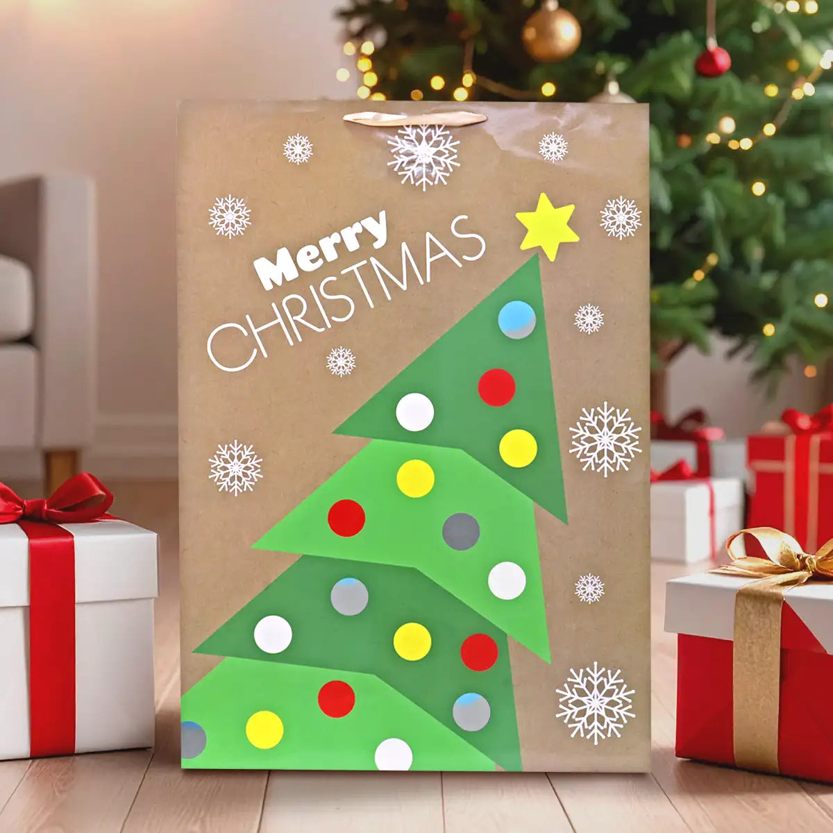 Bolsa de Regalo Navideña, Diseño Árbol