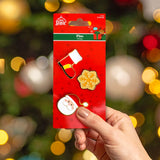Pin Navideño, Santa, 3 pzas