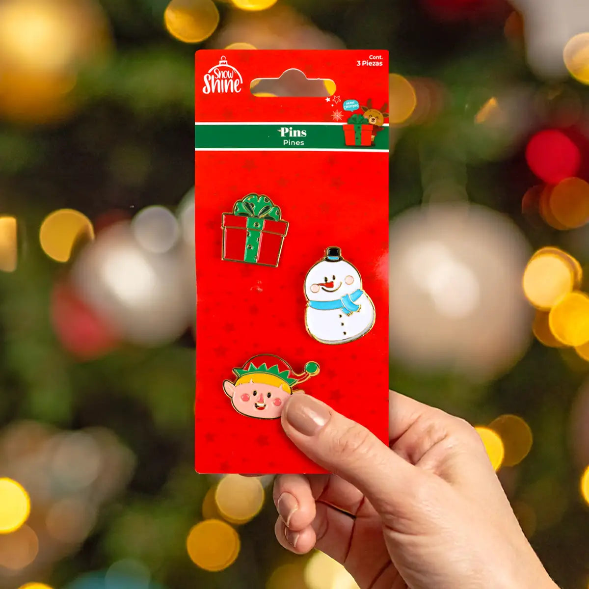Pin Navideño, 3 pzas