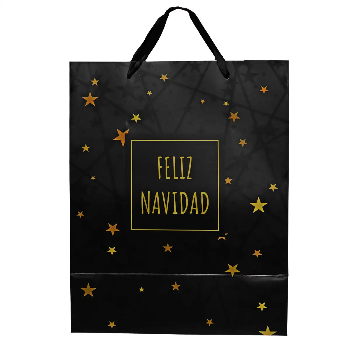 Bolsa de Regalo Navideña " Feliz Navidad", Color Negro