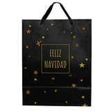 Bolsa de Regalo Navideña " Feliz Navidad", Color Negro