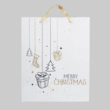 Bolsa de Regalo Navideña "Merry Christmas" Color Blanco
