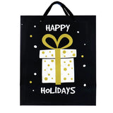 Bolsa de Regalo Navideña "Happy Holidays" Color Negro