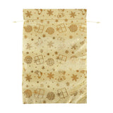 Bolsa de Tela Navideña, Color Oro