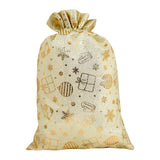 Bolsa de Tela Navideña, Color Oro