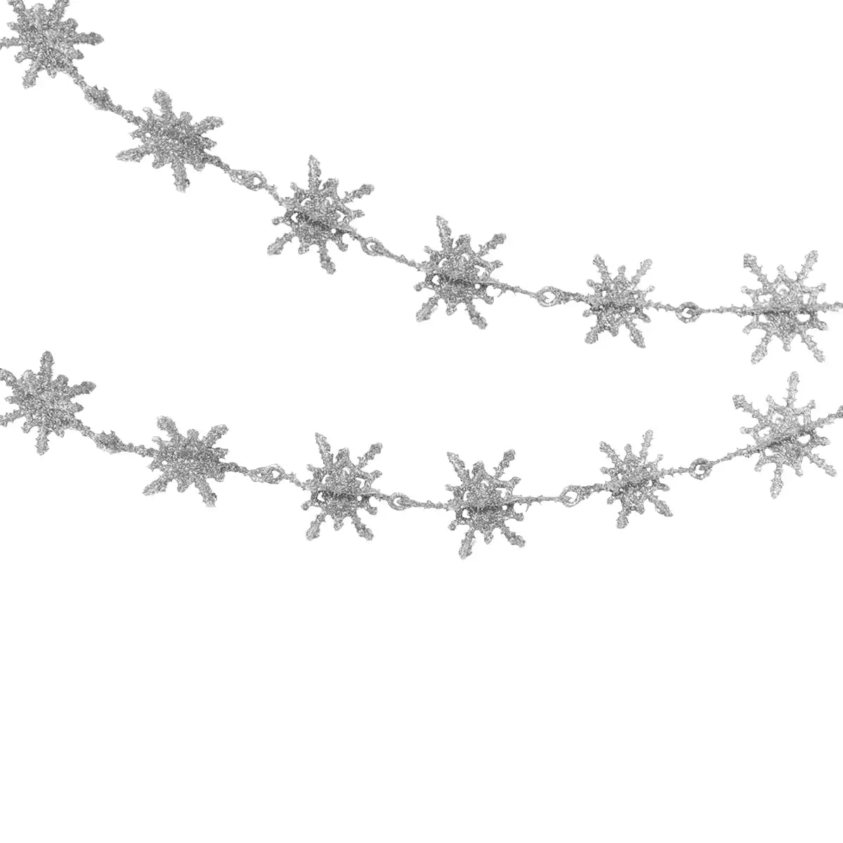 Guirnalda, Diseño de Copo de Nieve, Color Plata