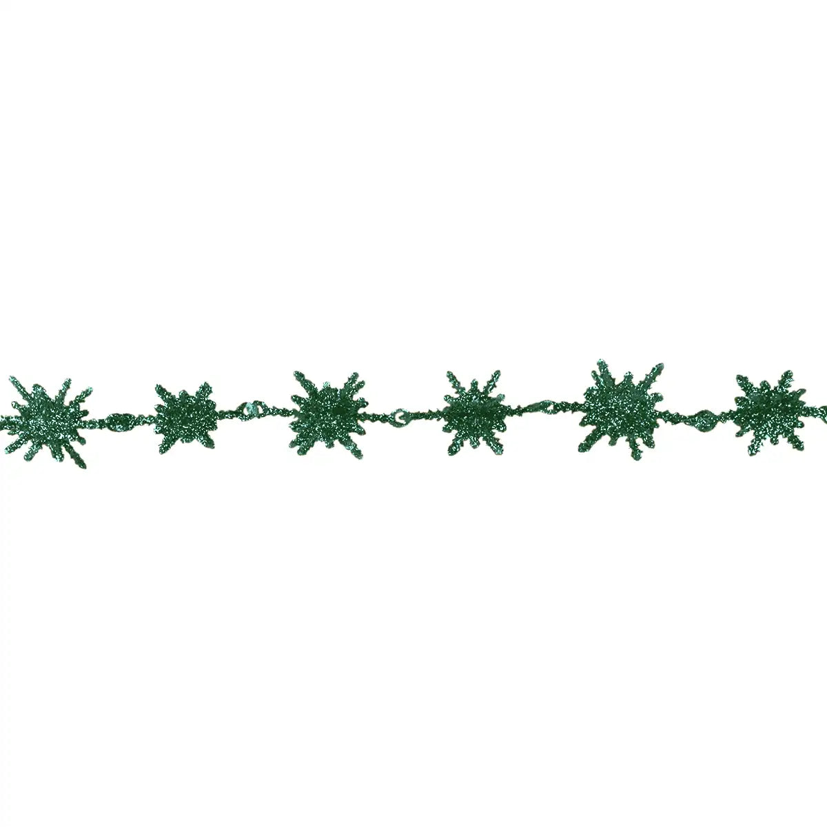 Guirnalda con Diseño de Copo de Nieve, Color Verde