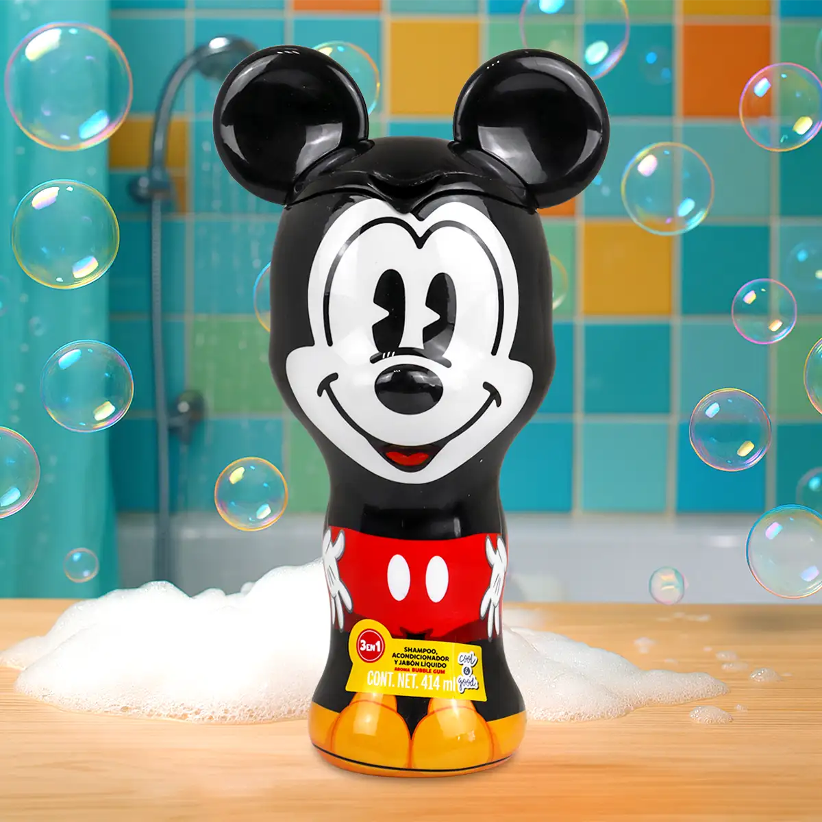 Mickey, Shampoo, Acondicionador y Jabón Líquido 3 en 1