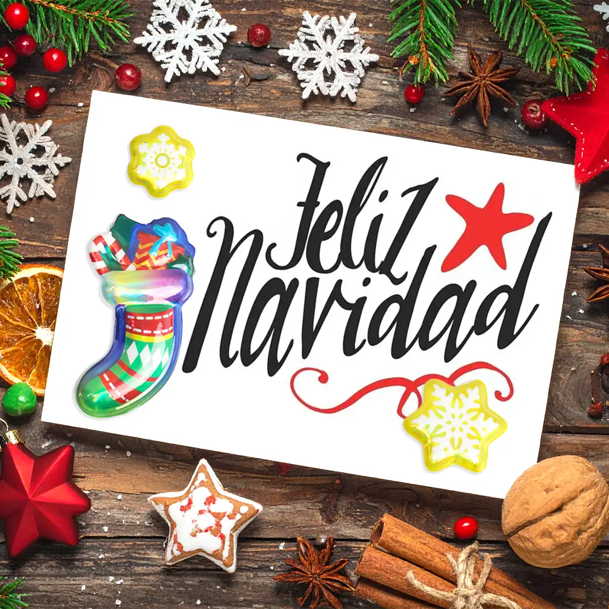 Sticker 3D, Muñeco de Nieve