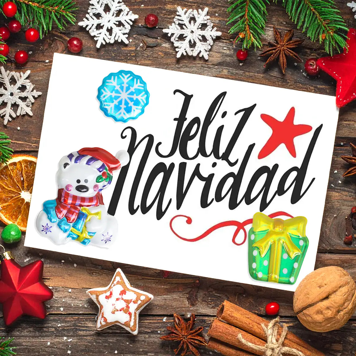 Sticker 3D, Personajes Navideños