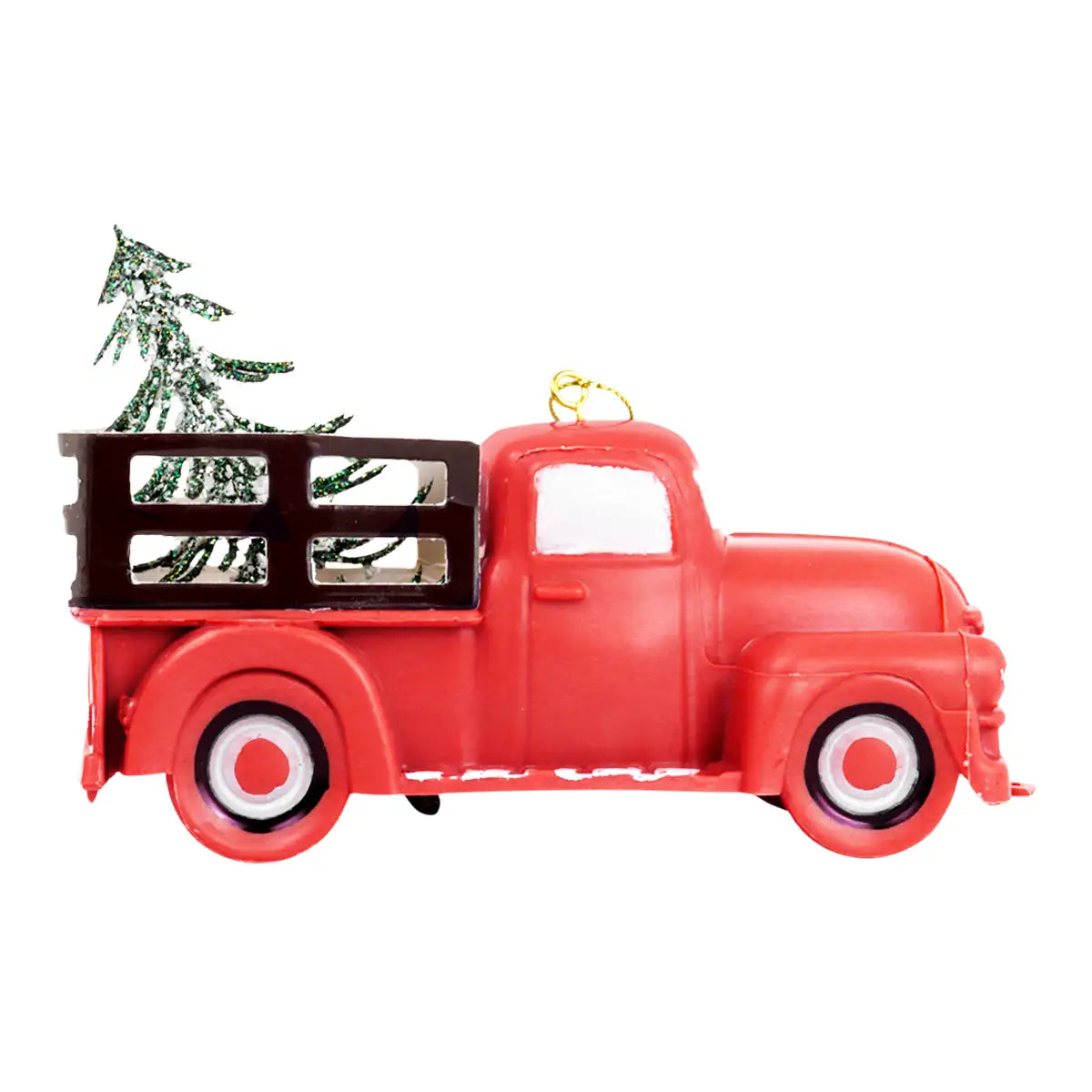 Ornamento Navideño, Camión, Color Rojo