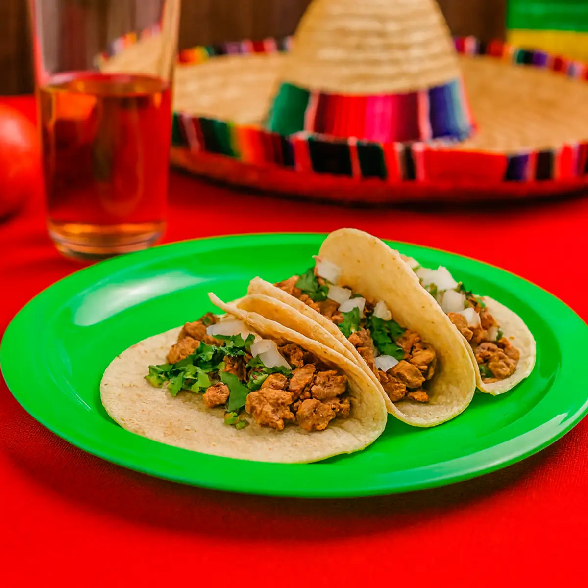 Plato de Plástico, Color Verde
