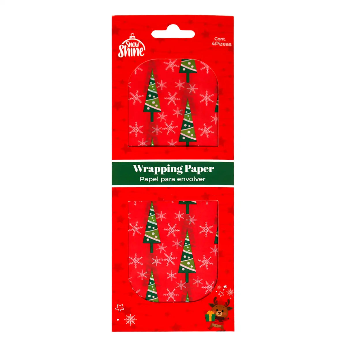 Papel para Envolver, Navideño, Color Rojo