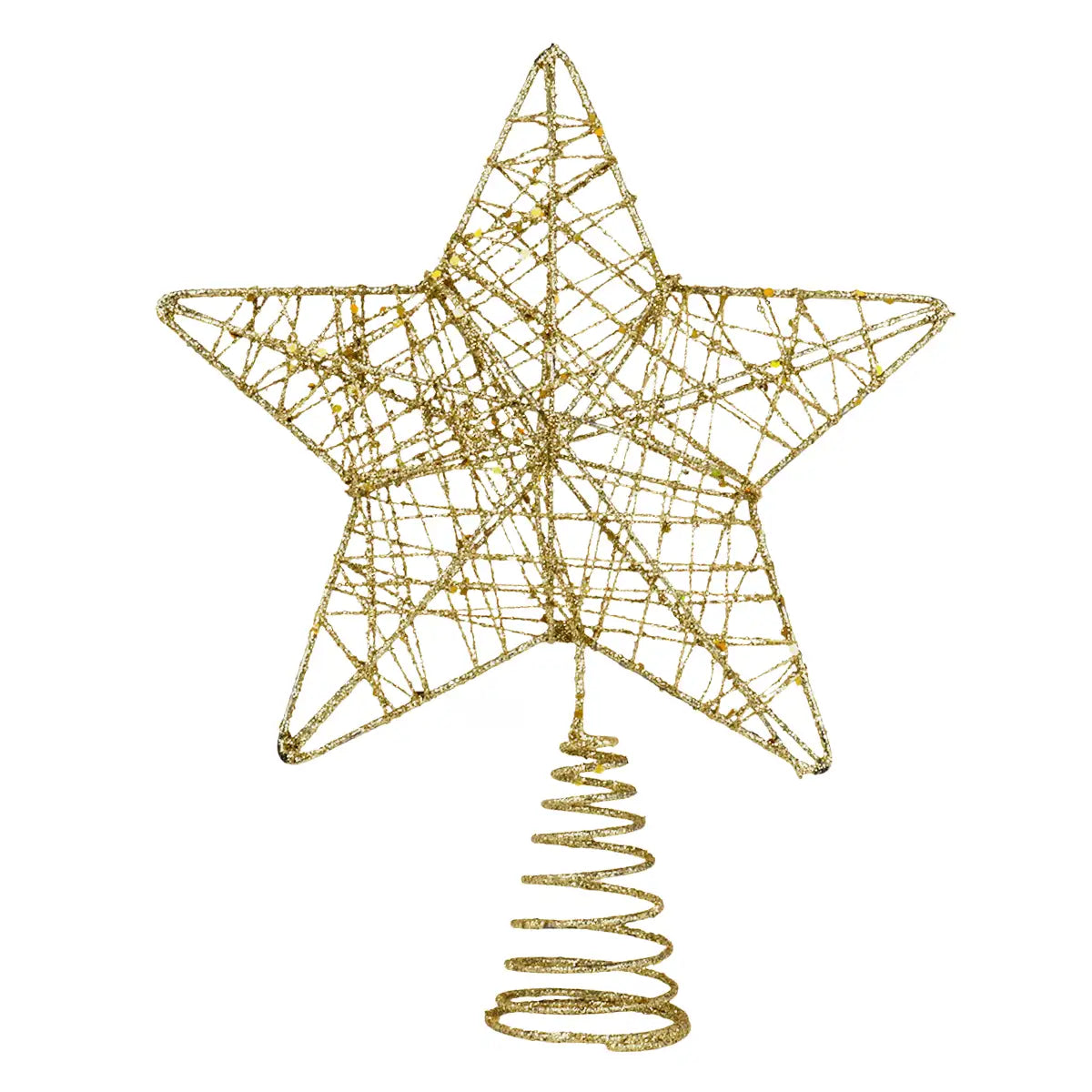 Estrella, Color Dorado, Punta de Árbol de Navidad