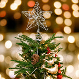 Estrella, Color Plata, Punta de Árbol de Navidad