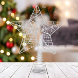 Estrella, Color Plata, Punta de Árbol de Navidad