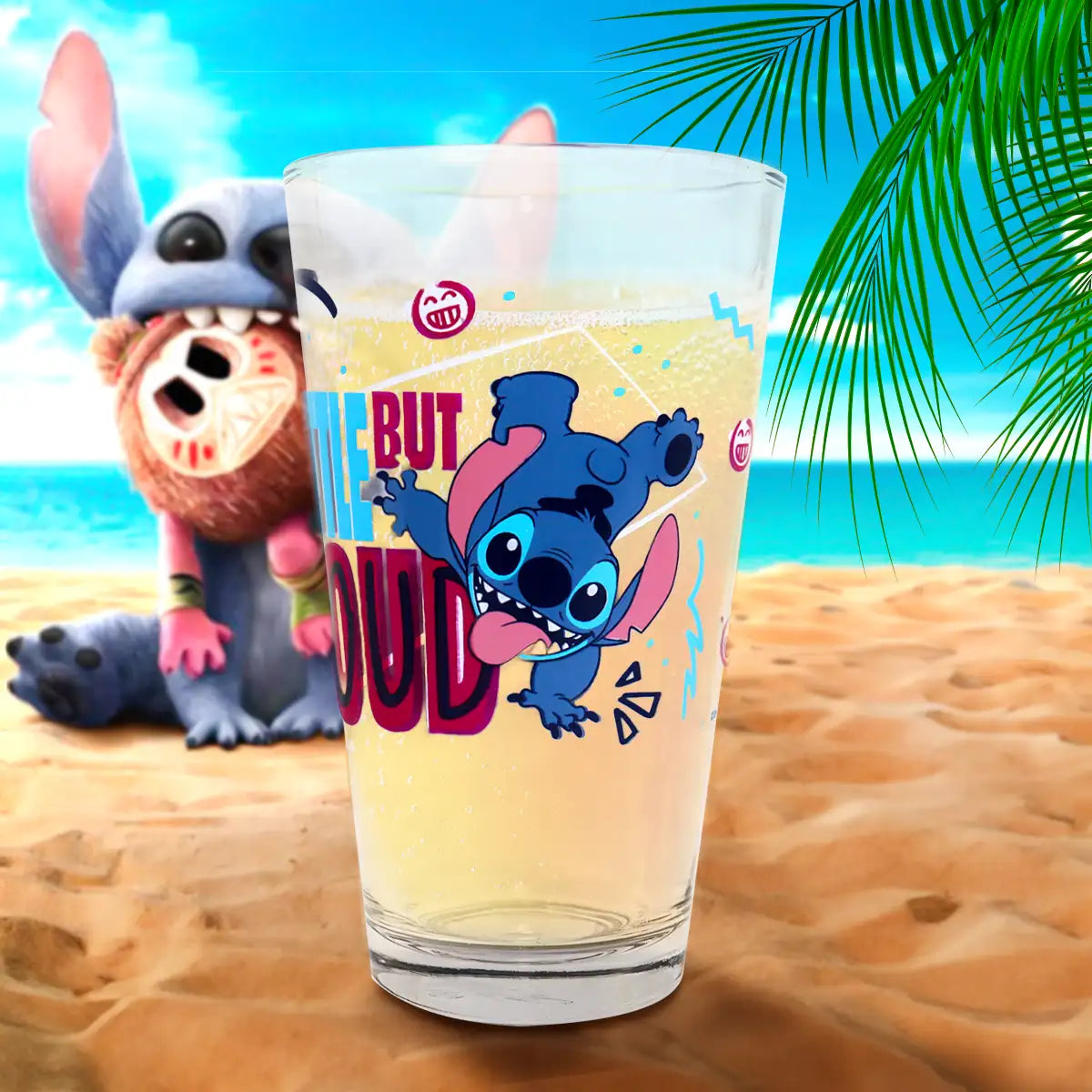 Vaso Cristal, Diseño Stitch, Little but Loud, 414 ml