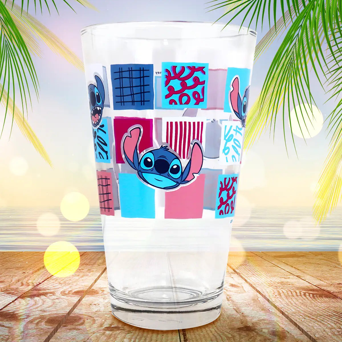 Vaso Cristal, Diseño Stitch, 414 ml