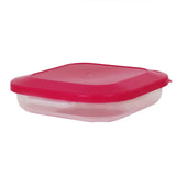 Contenedor Cuadrado de Plástico, Color Rosa, 550 ml