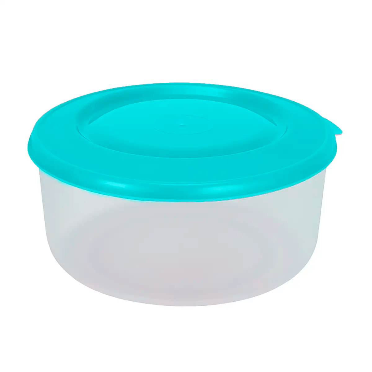Contenedor Redondo de Plástico, Color Azul, 550 ml