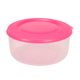 Contenedor Redondo de Plástico, Color Rosa, 550 ml