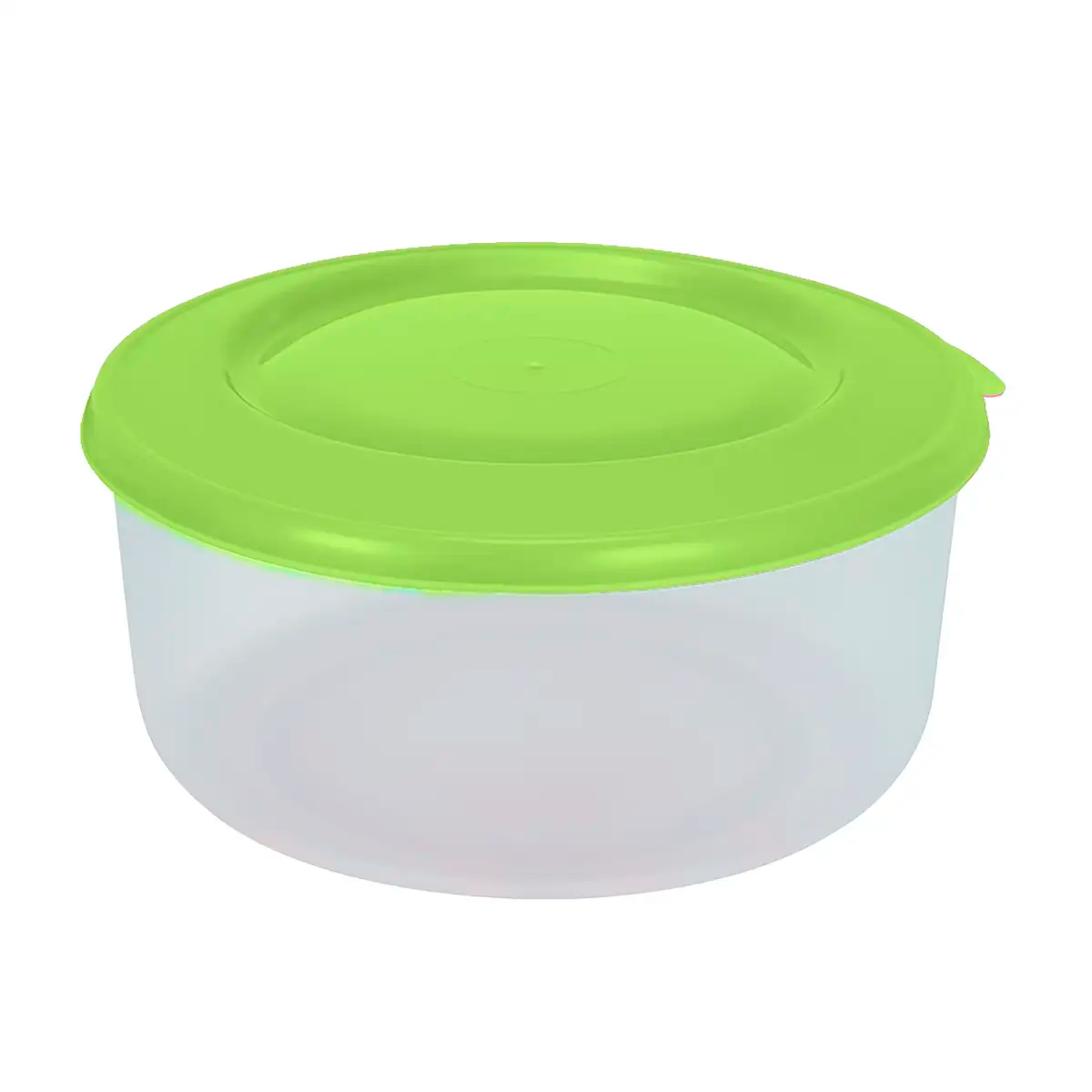 Contenedor Redondo de Plástico, Color Verde, 550 ml