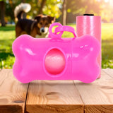 Dispensador con Bolsa para Desechos de Perro, Color Rosa