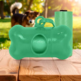Dispensador con Bolsa para Desechos de Perro, Color Verde