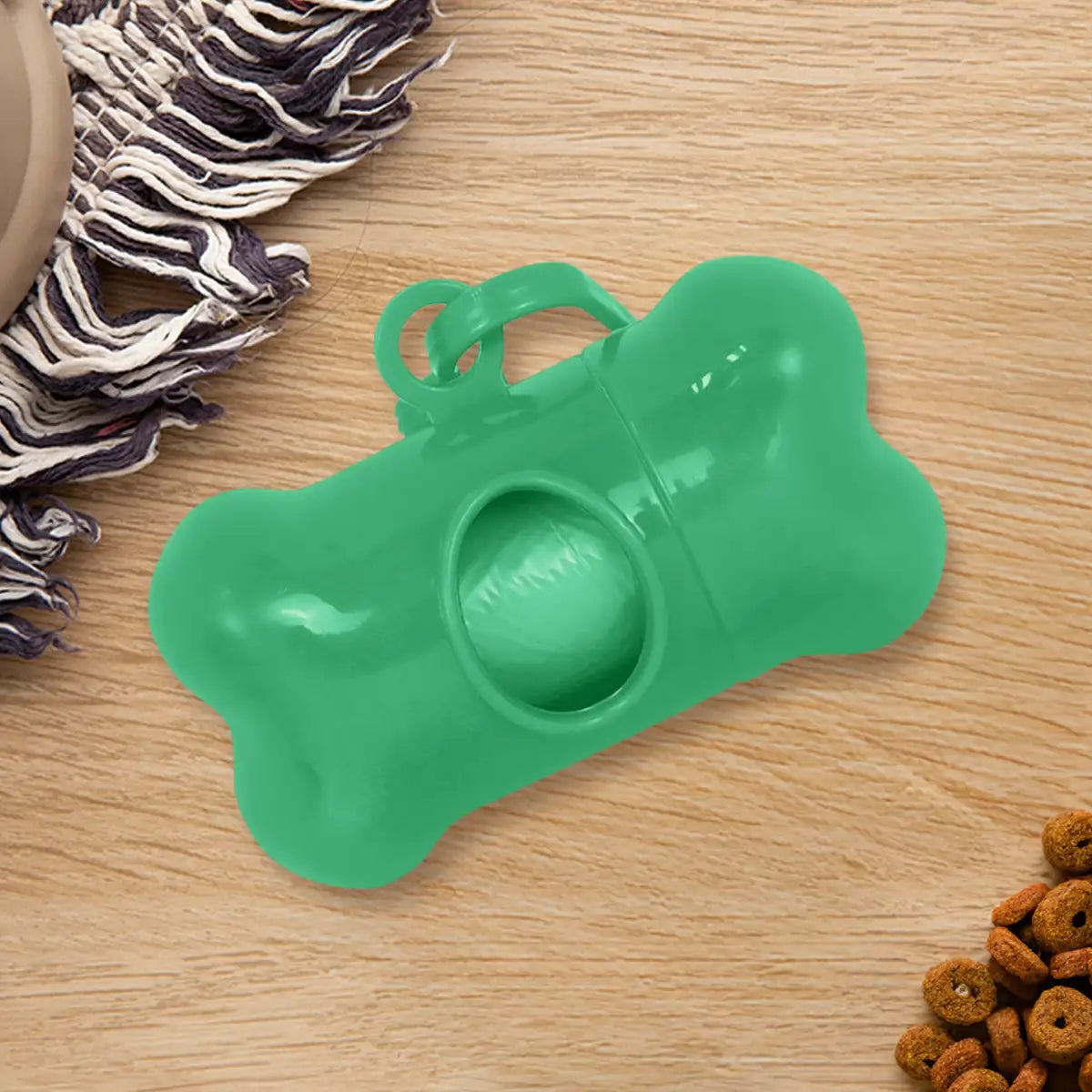 Dispensador con Bolsa para Desechos de Perro, Color Verde