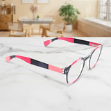 Lentes de Lectura con Estuche, Color Negro y Rosa, +2.50