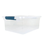 Caja de Plástico Rectangular 14L, Color Gris