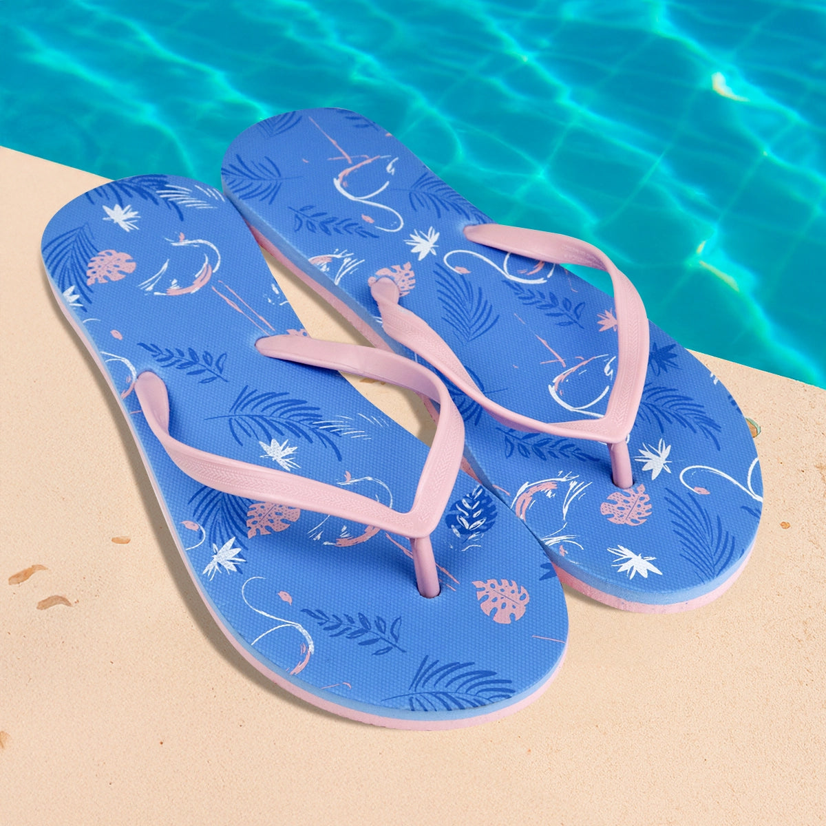 Sandalias con Diseño, Color Azul