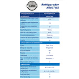 REFRIGERADOR AURUS MOD. ARU07WS 7p3 CON DESPACHADOR SILVER **