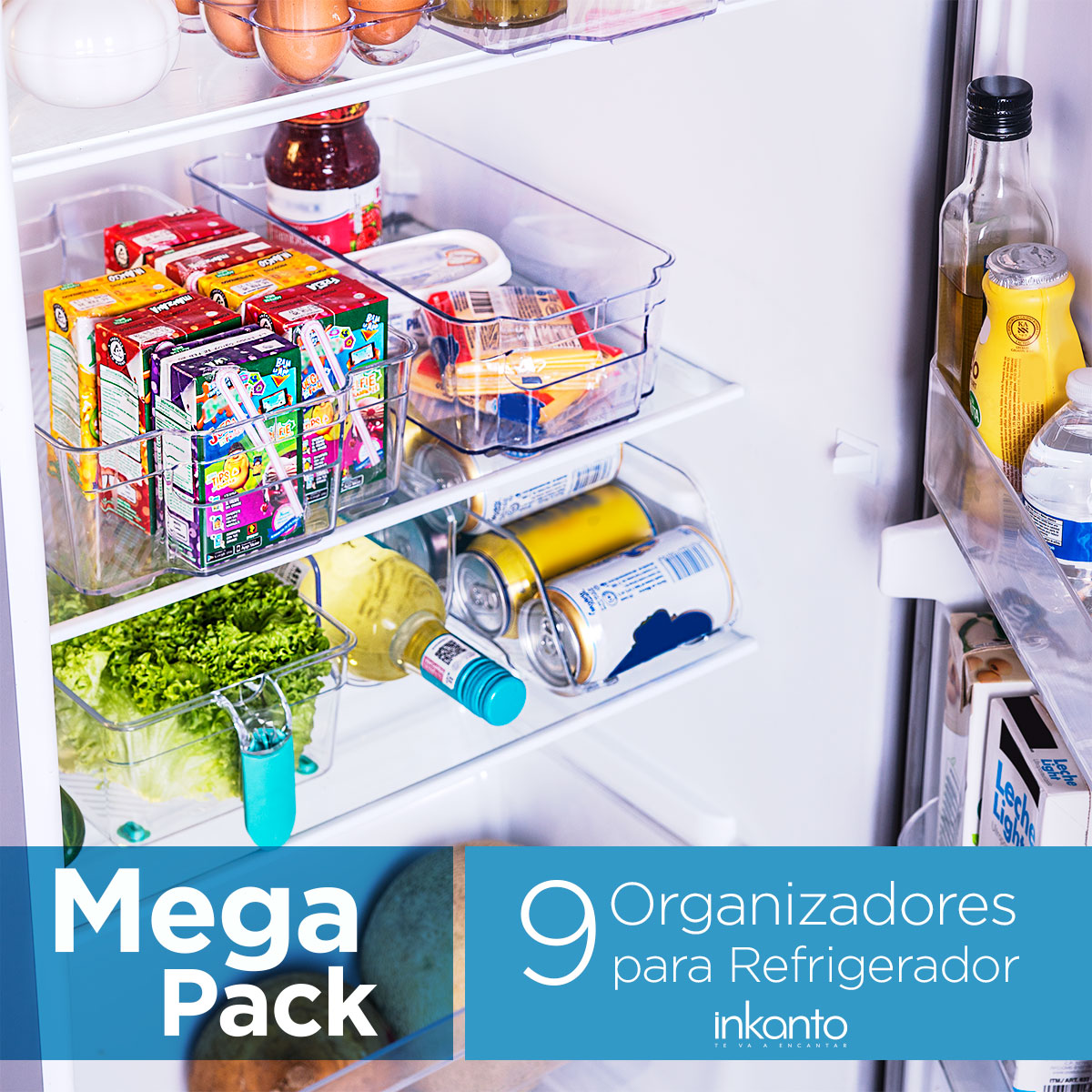 Organizadores para Refrigerador, 9 piezas – Waldo's