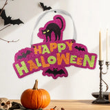 Happy Halloween, Letrero Colgante con Glitter, Halloween