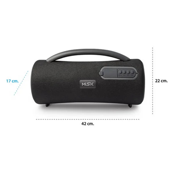 BOCINA MISIK MOD. MS257, PORTATIL BAZOOKA TWS C/LUZ LED**