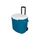 HIELERA COLEMAN DE 28QT MOD. 71129/71126 AZUL CON ASA Y LLANTAS**