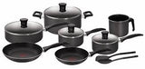 BATERIA FAMILY COOK T-FAL 13 PZAS GRIS**