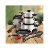 BATERIA TRAMONTINA MOD. 32300409 ACERO INOX 10 PZAS